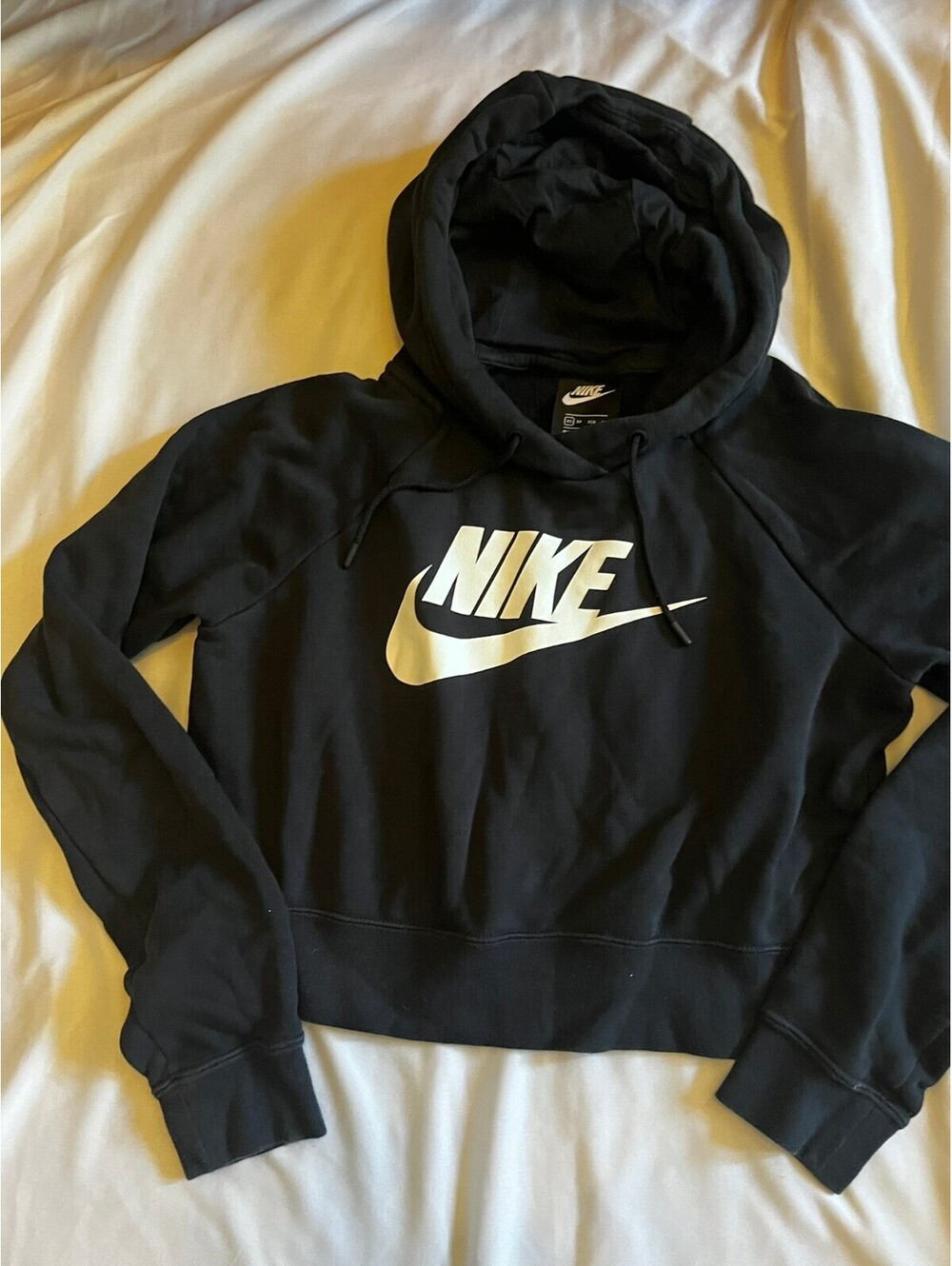 Nike black cropped hoodie girls